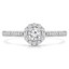 1/3 CTW Round Diamond Halo Engagement Ring in 14K White Gold (MD190118)
