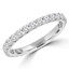 2/3 CTW Round Diamond Semi-Eternity Wedding Band Ring in 14K White Gold (MD190168)