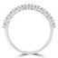 1/2 CTW Round Diamond Semi-Eternity Wedding Band Ring in 14K White Gold (MD190189)