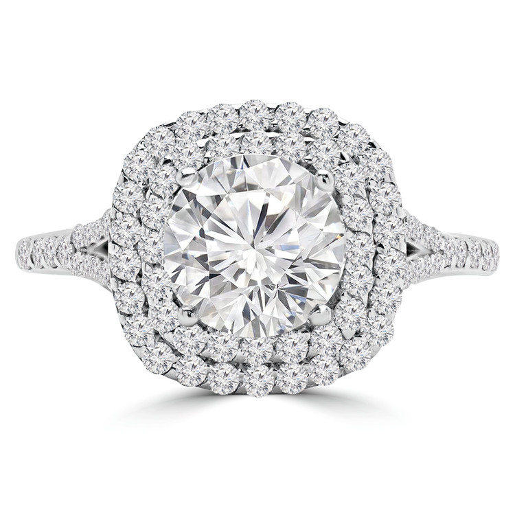 A.Jaffe Pinched Shank Cathedral Channel Diamond Engagement Ring MES233/52 —  Cirelli Jewelers