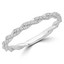 1/5 CTW Round Diamond Twisted Semi-Eternity Wedding Band Ring in 14K White Gold (MD190215)