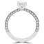 1 1/8 CTW Princess Diamond Solitaire with Accents Engagement Ring in 14K White Gold (MD190218)