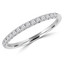 1/5 CTW Round Diamond Semi-Eternity Wedding Band Ring in 14K White Gold (MD190225)
