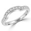 1/3 CTW Round Diamond Semi-Eternity Wedding Band Ring in 14K White Gold (MD190242)