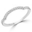 1/4 CTW Round Diamond Semi-Eternity Wedding Band Ring in 14K White Gold (MD190245)
