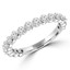 1 CTW Round Diamond Semi-Eternity Wedding Band Ring in 14K White Gold (MD190246)