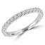 2/5 CTW Round Diamond Semi-Eternity Wedding Band Ring in 14K White Gold (MD190247)