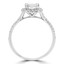 1 1/10 CTW Round Diamond Cushion Halo Engagement Ring in 14K White Gold with Accents (MD190270)