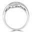 1 2/5 CTW Round Diamond Bypass Cocktail Ring in 18K White Gold (MD190283)