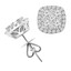 2 1/20 CTW Round Diamond Cushion Halo Cluster Stud Earrings in 18K White Gold (MD190296)