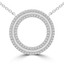 1/2 CTW Baguette Diamond Three-Row Circle Necklace in 18K White Gold (MD190299)