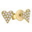 1/10 CTW Round Diamond Heart Stud Earrings in 14K Yellow Gold (MD190315)