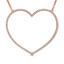 1/3 CTW Round Diamond Heart Necklace in 14K Rose Gold (MD190329)