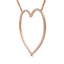 1/3 CTW Round Diamond Heart Necklace in 14K Rose Gold (MD190329)