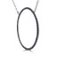 1/3 CTW Round Blue Sapphire Circle Necklace in 14K White Gold (MD190330)