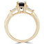 1 1/2 CTW Round Black Diamond Three-Stone Engagement Ring in 14K Yellow Gold (MD190392)