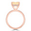 3 2/5 CTW Oval Pink Morganite Hidden Halo Cocktail Engagement Ring in 14K Rose Gold (MD190408)
