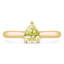 1/2 CTW Pear Yellow Diamond Solitaire with Accents Engagement Ring in 14K Yellow Gold (MD190414)
