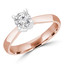 2/5 CT Round Diamond Solitaire Engagement Ring in 14K Rose Gold (MD190454)