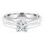1/3 CT Round Diamond Solitaire Engagement Ring in 14K White Gold (MD190458)