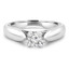 1/3 CT Round Diamond Solitaire Engagement Ring in 14K White Gold (MD190460)