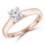 1/3 CT Round Diamond Solitaire Engagement Ring in 14K Rose Gold (MD190481)