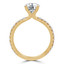 1 2/5 CTW Round Diamond Solitaire with Accents Engagement Ring in 14K Yellow Gold (MD190540)