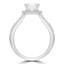 1 2/5 CTW Round Diamond Split-shank Halo Engagement Ring in 18K White Gold (MD190545)