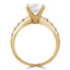 1 3/4 CTW Round Diamond Solitaire with Accents Engagement Ring in 14K Yellow Gold (MD190565)