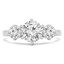 4/5 CTW Round Diamond 6-Prong Three-Stone Engagement Ring in 14K White Gold (MD200009)