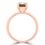1 1/4 CT Cushion Champagne Diamond 4-Prong Solitaire Engagement Ring in 14K Rose Gold (MD200033)