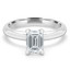 1 1/20 CT Emerald Diamond Solitaire Engagement Ring in 14K White Gold (MD200035)