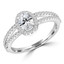 7/8 CTW Oval Diamond Split Shank Oval Halo Engagement Ring in 14K White Gold (MD200057)