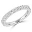 3/4 CTW Round Diamond Semi-Eternity Wedding Band Ring in 14K White Gold (MD200064)