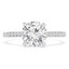 1 2/3 CTW Round Diamond Cathedral Solitaire with Accents Engagement Ring in 14K White Gold (MD200092)