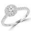 4/5 CTW Round Diamond Cathedral Halo Engagement Ring in 14K White Gold with Accents (MD200121)