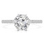 3/4 CTW Round Diamond 6-Prong Solitaire with Accents Engagement Ring in 14K White Gold (MD200135)