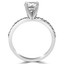 3/4 CTW Round Diamond Solitaire with Accents Engagement Ring in 14K White Gold (MD200138)