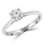 2/5 CT Round Diamond Cathedral Solitaire Engagement Ring in 14K White Gold (MD200143)