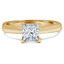 2/5 CT Princess Diamond Solitaire Engagement Ring in 14K Yellow Gold (MD200148)