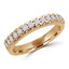 1/4 CTW Round Diamond Semi-Eternity Wedding Band Ring in 18K Yellow Gold (MD200201)