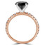 3 CTW Round Black Diamond Solitaire with Accents Engagement Ring in 14K Rose Gold (MD200213)