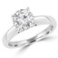 3/5 CT Round Diamond Cathedral Solitaire Engagement Ring in 18K White Gold (MD200226)