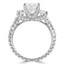 2 1/4 CTW Princess Diamond Vintage Solitaire with Accents Engagement Ring in 14K White Gold (MD200256)