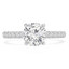 4/5 CTW Round Diamond Solitaire with Accents Engagement Ring in 14K White Gold (MD200284)