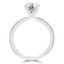 4/5 CTW Round Diamond Solitaire with Accents Engagement Ring in 14K White Gold (MD200284)