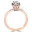 3/4 CTW Radiant Diamond Radiant Halo Engagement Ring in 14K Rose Gold with Accents (MD200288)