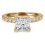 1 1/5 CTW Princess Diamond Solitaire with Accents Engagement Ring in 14K Yellow Gold (MD200290)