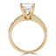 1 1/5 CTW Princess Diamond Solitaire with Accents Engagement Ring in 14K Yellow Gold (MD200290)