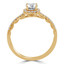1/2 CTW Round Diamond Cushion Halo Engagement Ring in 14K Yellow Gold with Accents (MD200292)